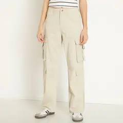 SYBILLA - Jeans Cargo Tiro Alto Mujer