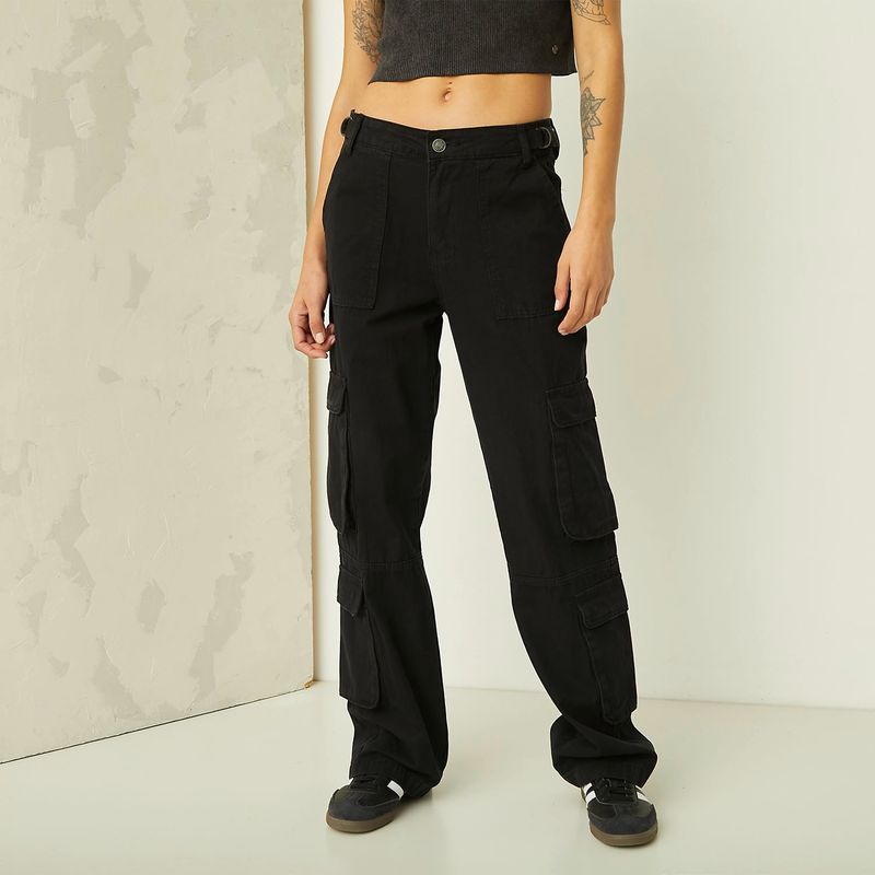 AMERICANINO - Jeans Cargo Tiro Alto Mujer Americanino