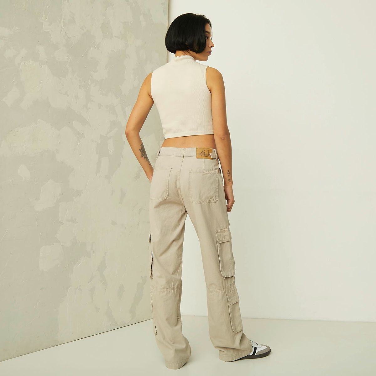 AMERICANINO - Jeans Cargo Tiro Alto Mujer Americanino