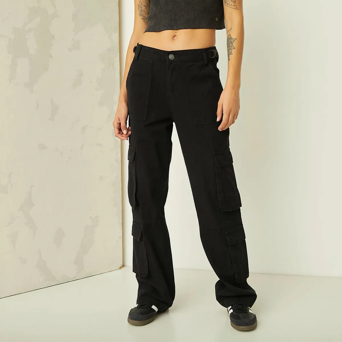 AMERICANINO - Jeans Cargo Tiro Alto Mujer Americanino