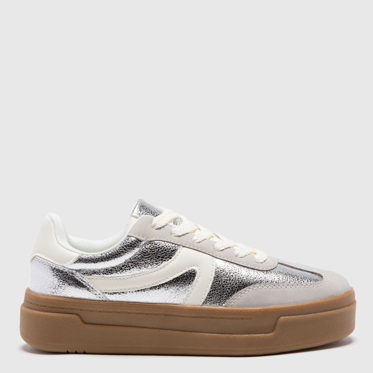 Zapatilla Urbana Mujer Plateado