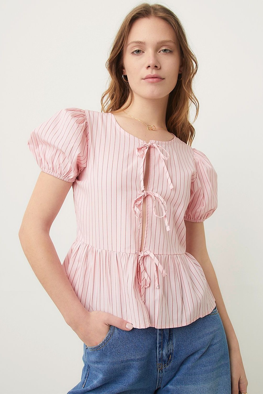 SYBILLA - Blusa Manga Corta Algodón Mujer Sybilla