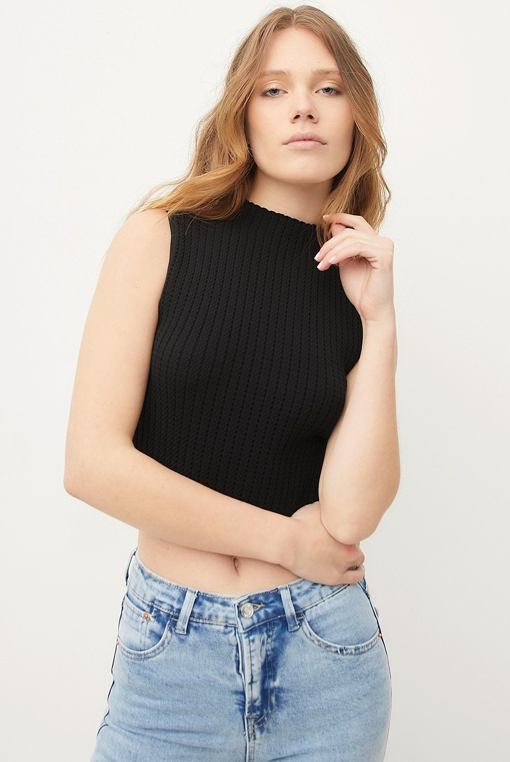 SYBILLA - Crop Tops Casual Mujer Poliamida