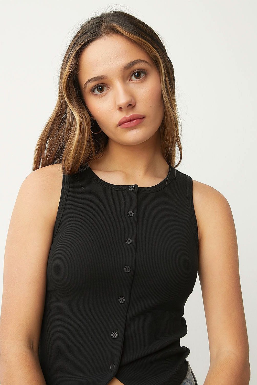 SYBILLA - Polera polo Casual Mujer Sin manga Algodón