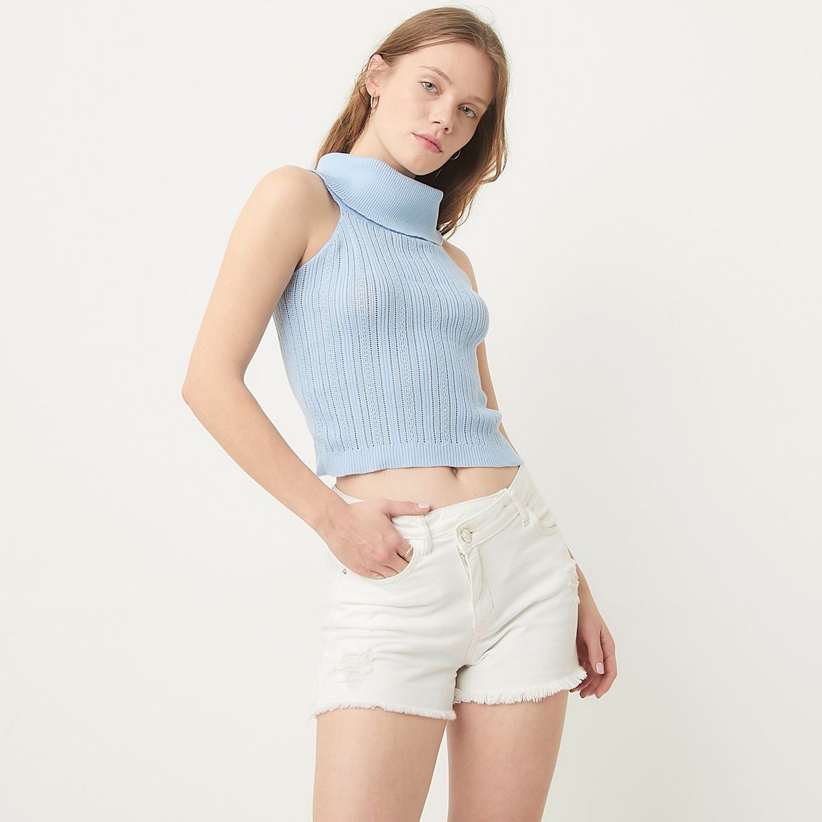 SYBILLA - Polera Casual Mujer Algodón