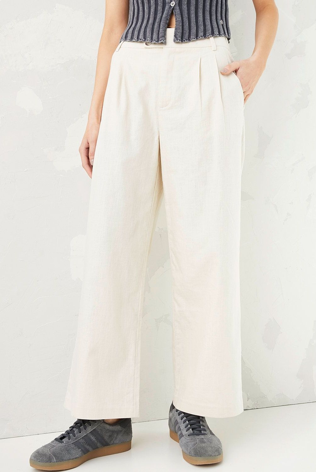 AMERICANINO - Pantalón Wide Leg Tiro Alto Mujer Americanino