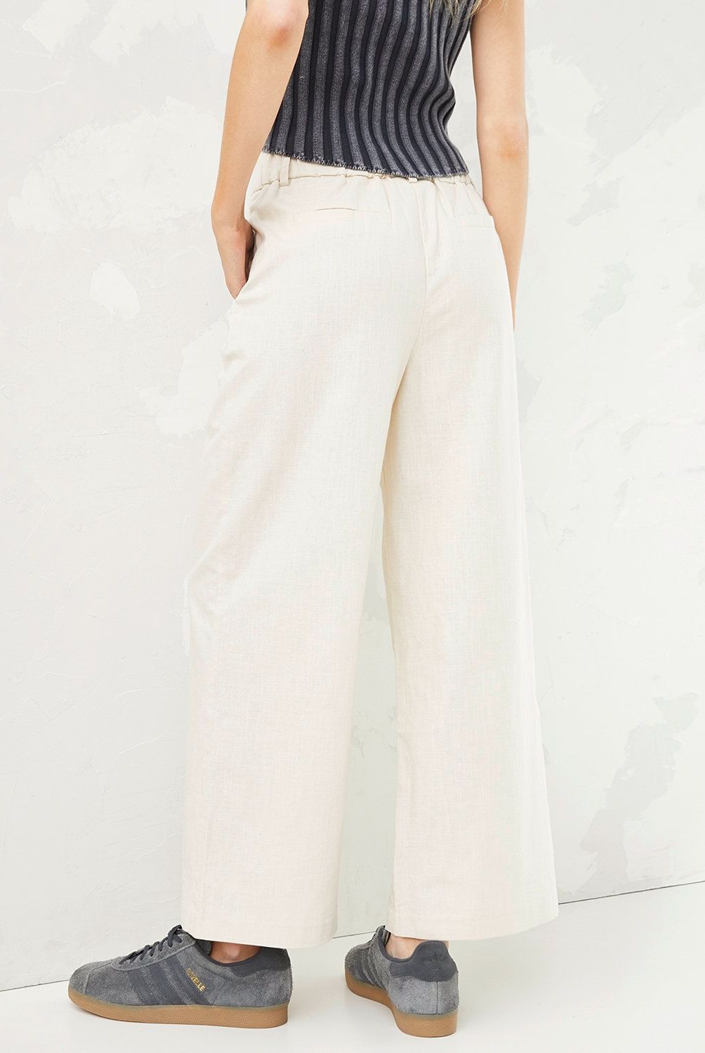 AMERICANINO - Pantalón Wide Leg Tiro Alto Mujer Americanino