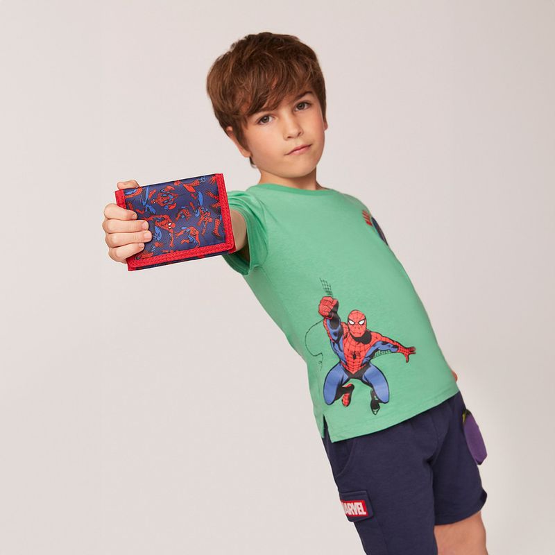 MARVEL - Conjunto Polera y Billetera Spiderman para Niño