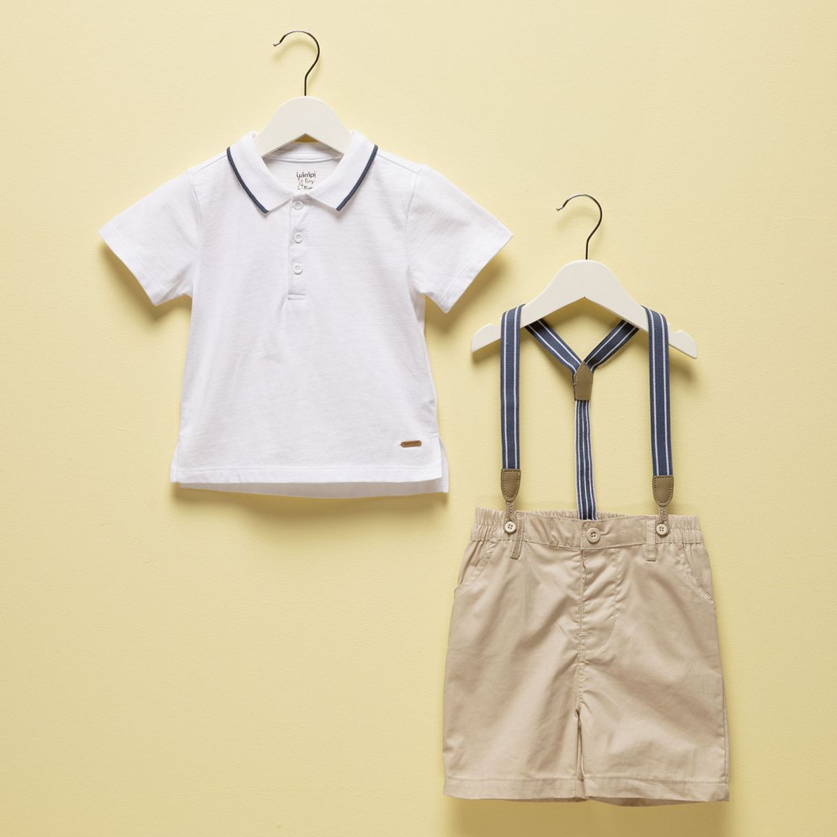 YAMP - Conjunto Polera Más Shorts Y Suspensores Bebé Niño Yamp