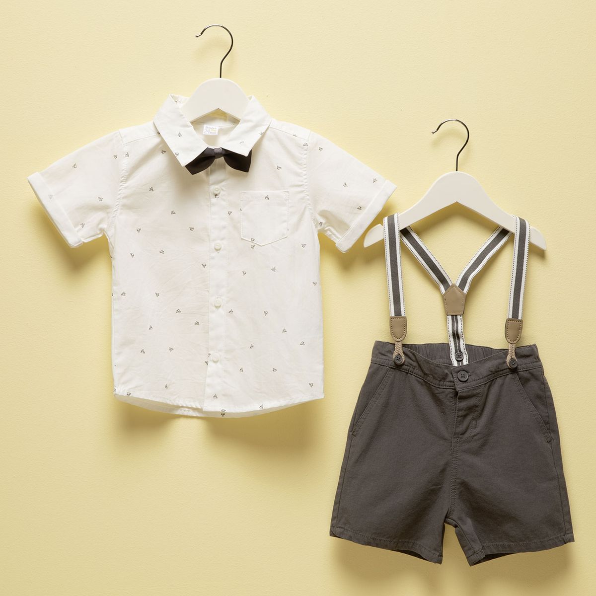 YAMP - Conjunto Camisa Más Shorts Y Suspensores Bebé Niño Yamp