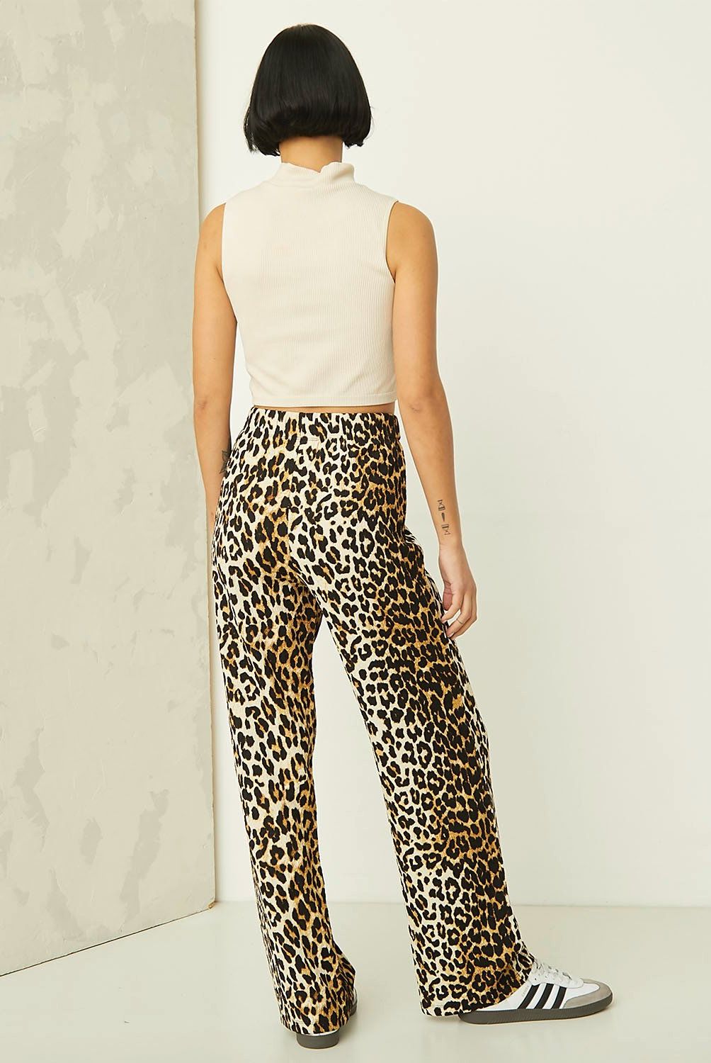 AMERICANINO - Pantalón Wide Leg Tiro Alto Mujer Americanino