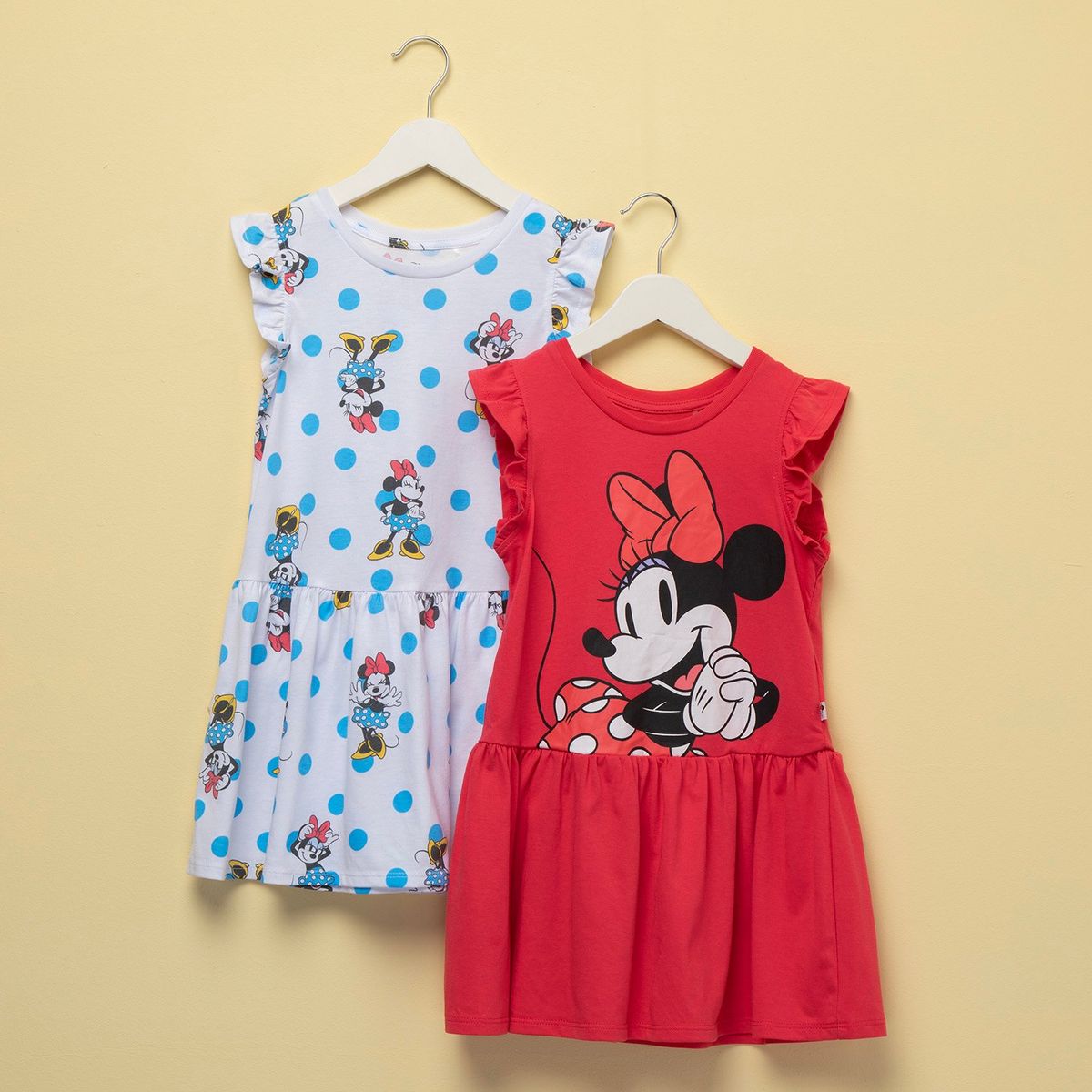 MINNIE - Pack 2 Vestidos para Niña Minnie Mouse Algodón