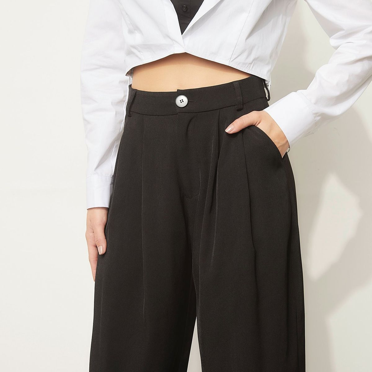 MOSSIMO - Pantalón Sastre Tiro Alto Mujer Mossimo