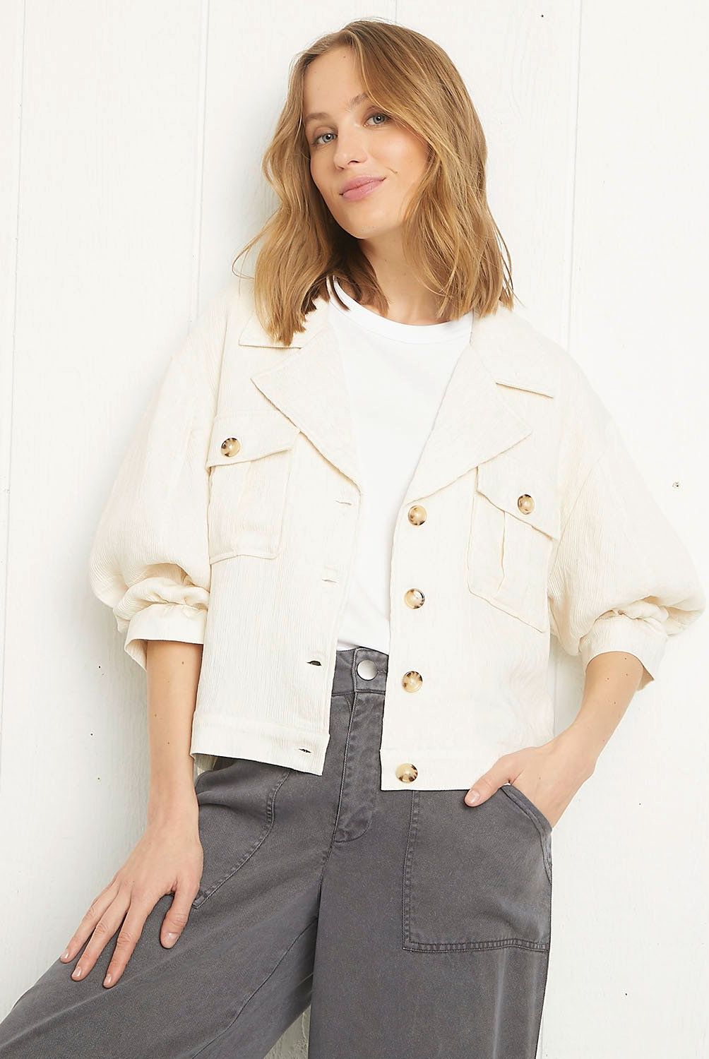 UNIVERSITY CLUB - Chaqueta Boxy Fit Mujer University Club