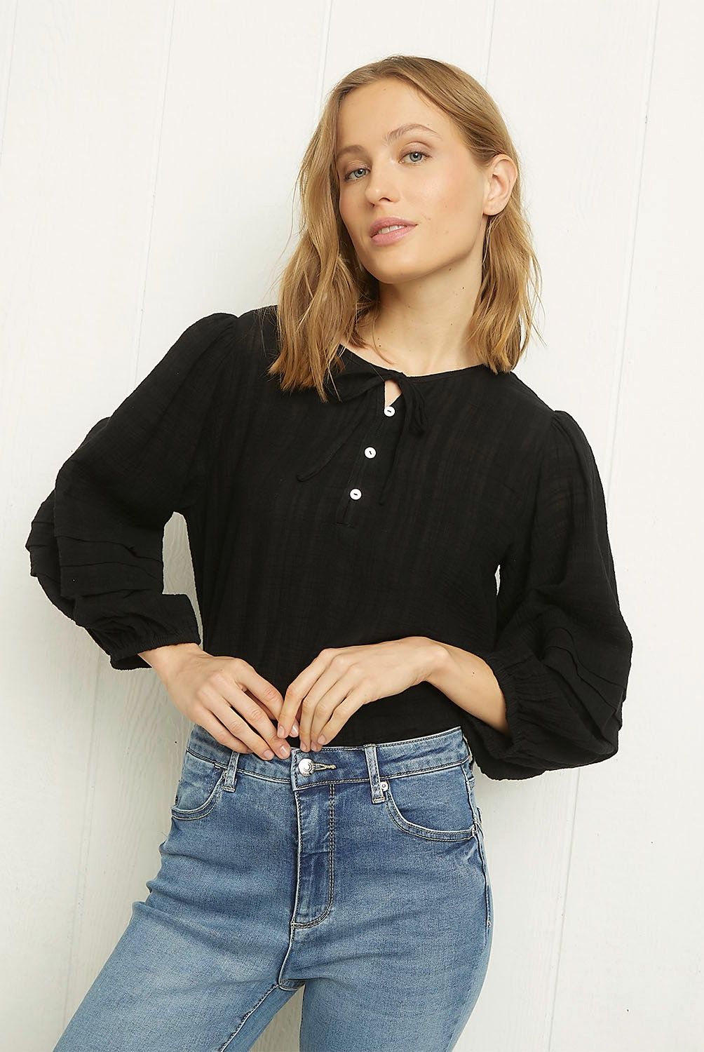UNIVERSITY CLUB - Blusa Manga Larga Algodón Mujer University Club