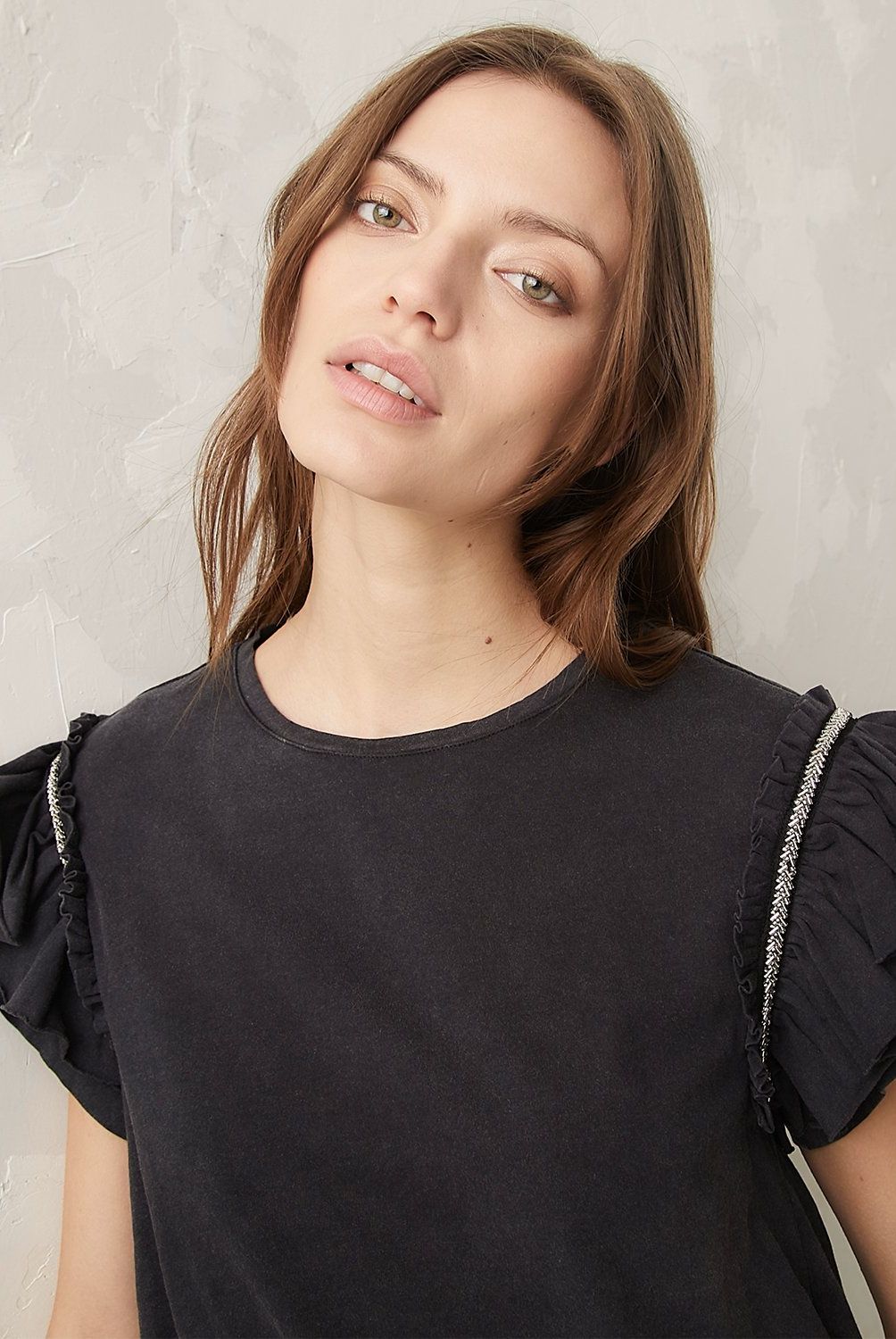 AMERICANINO - Polera Aglobada Manga Corta Algodón Mujer Americanino