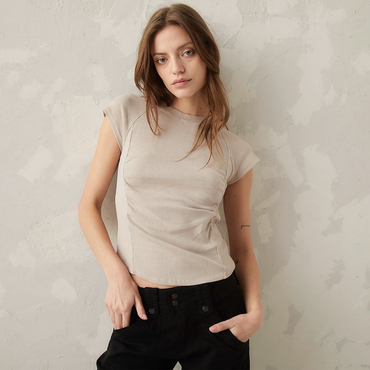 AMERICANINO - Polera Manga Corta Algodón Mujer Americanino