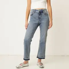 SYBILLA - Jeans Cropped Flare Tiro Alto Mujer
