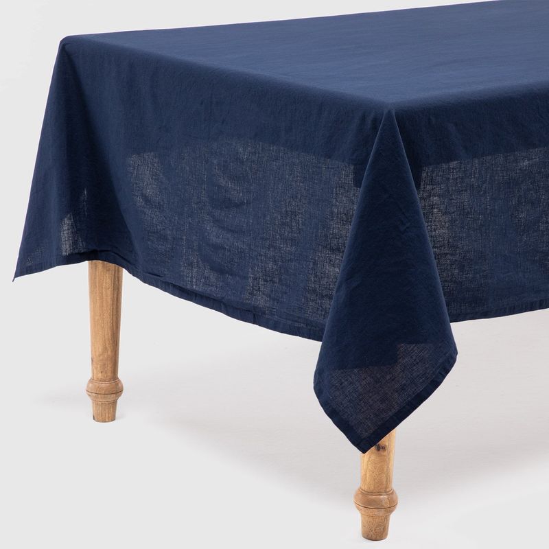 BASEMENT HOME - Mantel Lino Basement Home Rectangular Azul