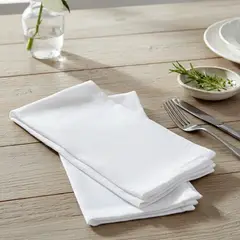 BASEMENT HOME - Set de 2 Servilletas Lino Blanco 45x45 cm