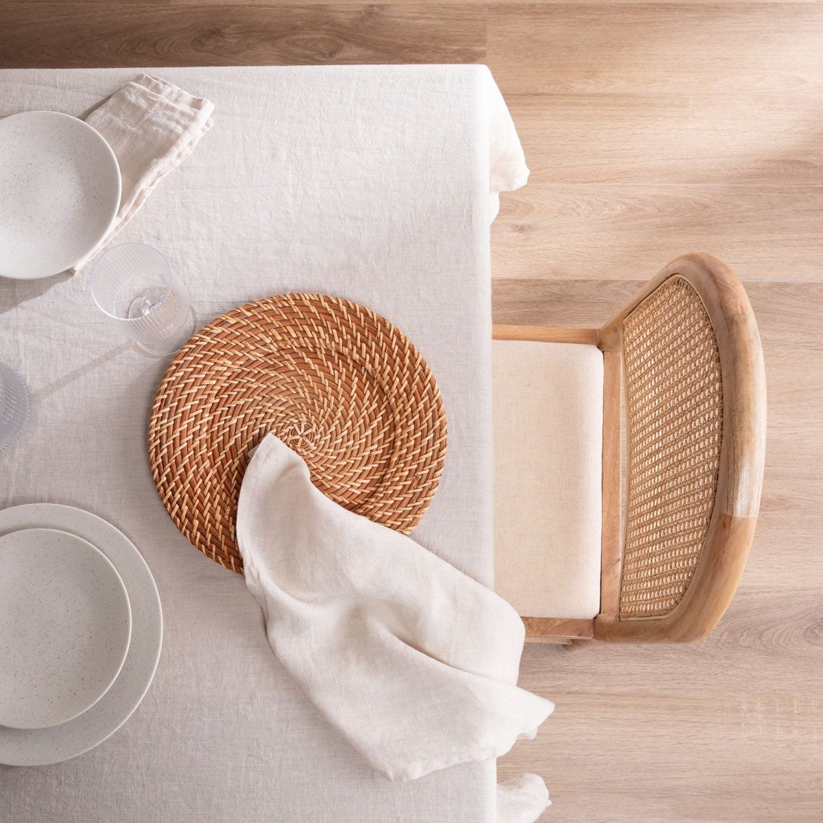 BASEMENT HOME - Set de 2 Servilletas Lino Natural Basement Home 45x45 cm