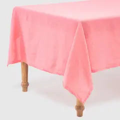 BASEMENT HOME - Mantel Lino Algodón Rectangular 180X240 Cm Coral