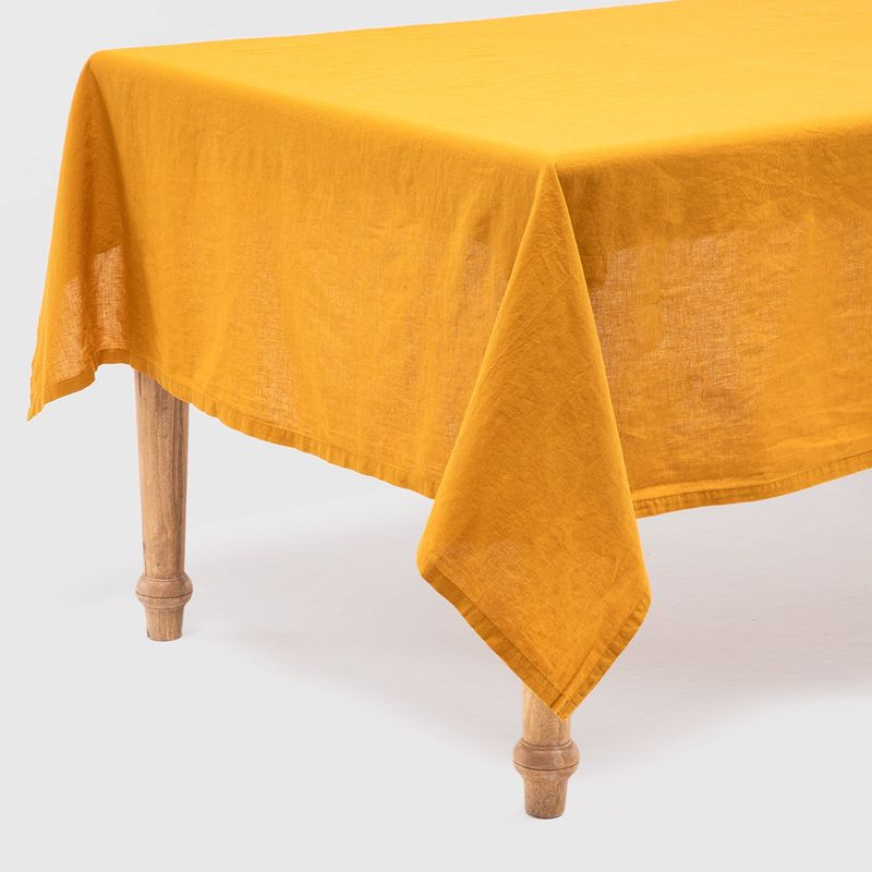 BASEMENT HOME - Mantel Basement Home Cotton Linen Rectangular Mostaza