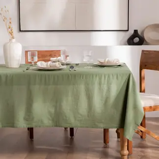 BASEMENT HOME - Mantel De Lino Rectangular Cotton Linen