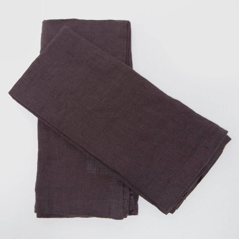 BASEMENT HOME - Set de 2 Servilletas Basement Home Lino Gris 45x45 cm