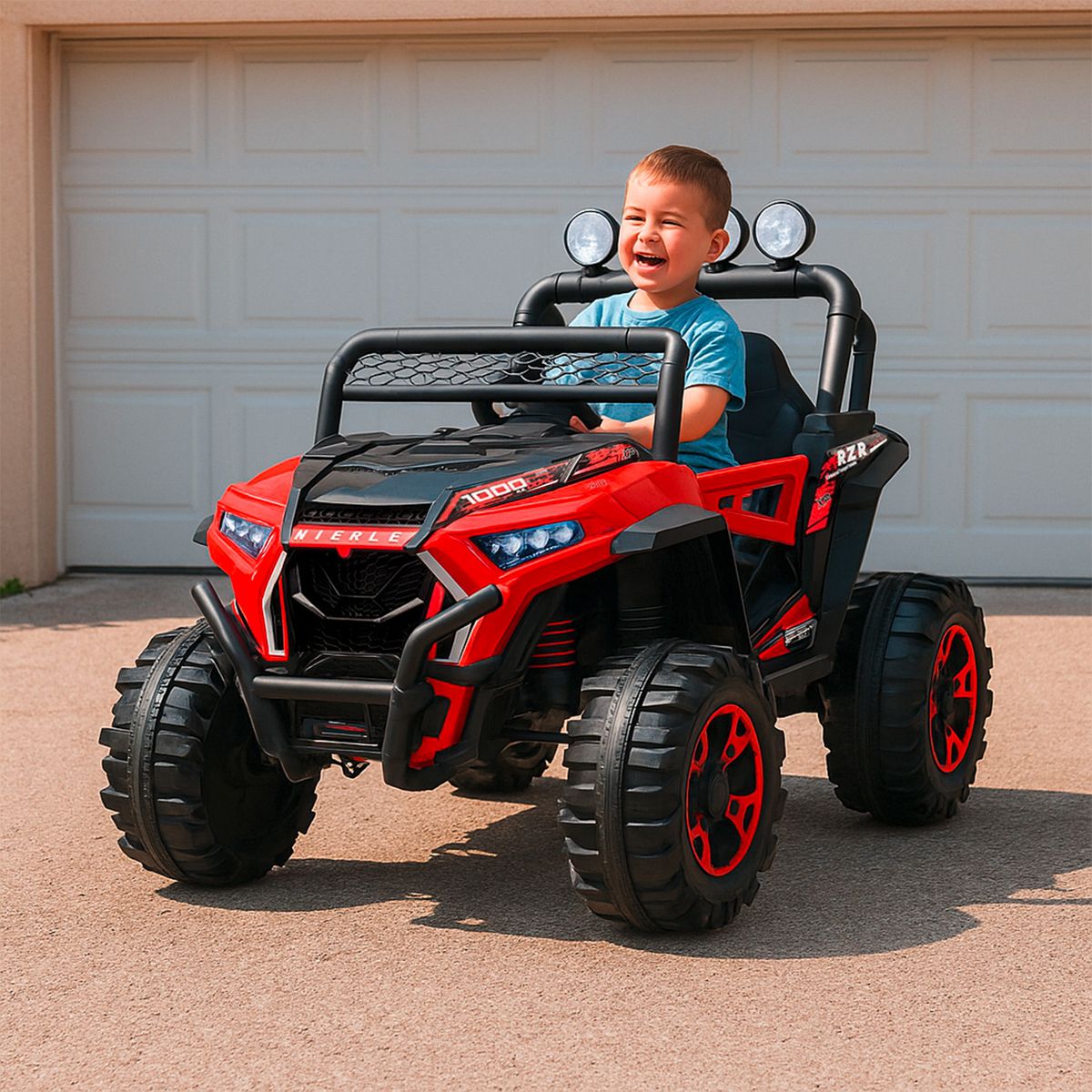 SCOOP - Auto Montable A Bateria Con Control Remoto Rojo 12V 4X4 Scoop