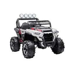 SCOOP - Auto Montable A Batería Con Control Remoto Blanco 12V 4X4