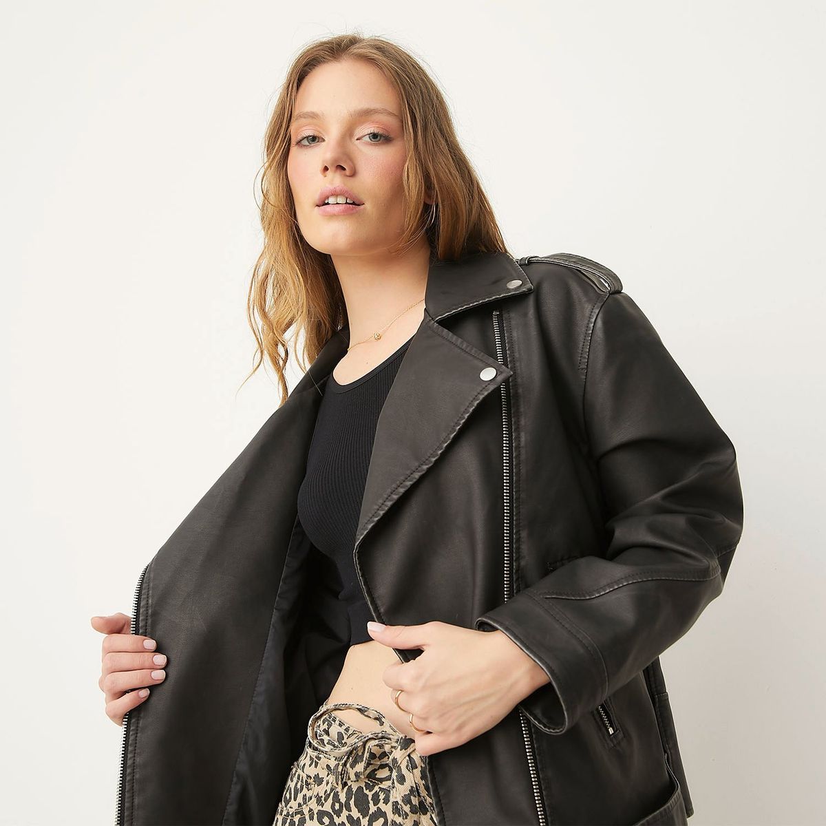 SYBILLA - Chaqueta Biker Mujer Sybilla Diseño Liso