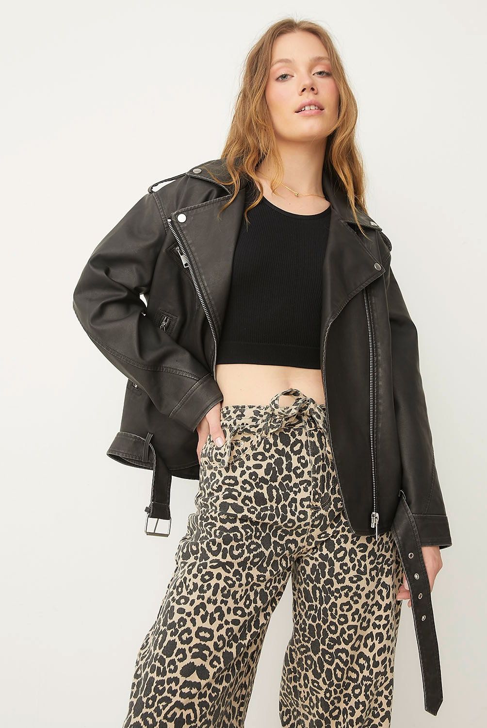 SYBILLA - Chaqueta Biker Mujer Sybilla Diseño Liso