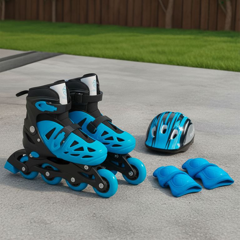 SCOOP Set Patines en Línea Ajustables con Protección Infantil