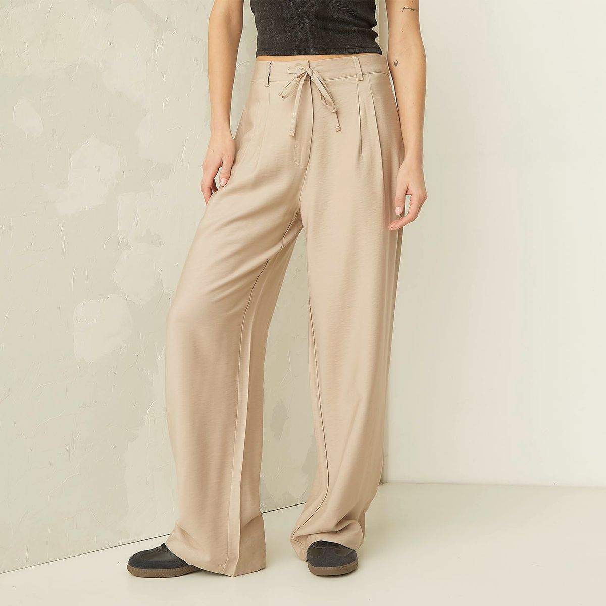 AMERICANINO - Pantalón Sastre Wide Leg Tiro Alto Mujer Americanino