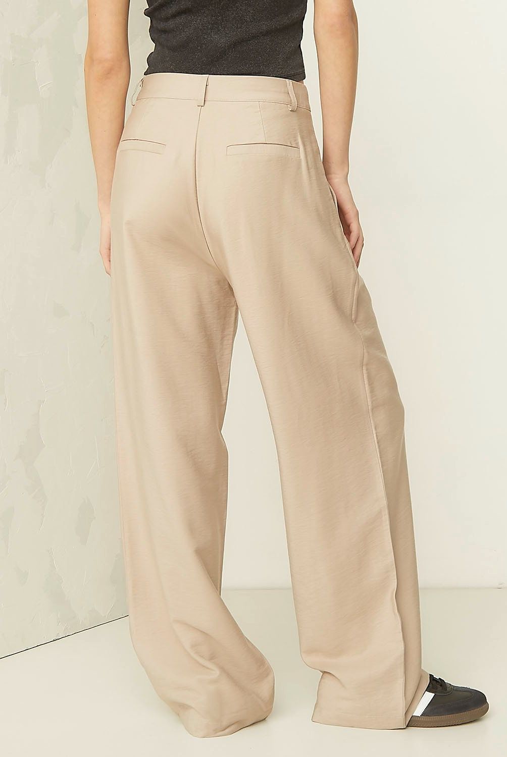 AMERICANINO - Pantalón Sastre Wide Leg Tiro Alto Mujer Americanino
