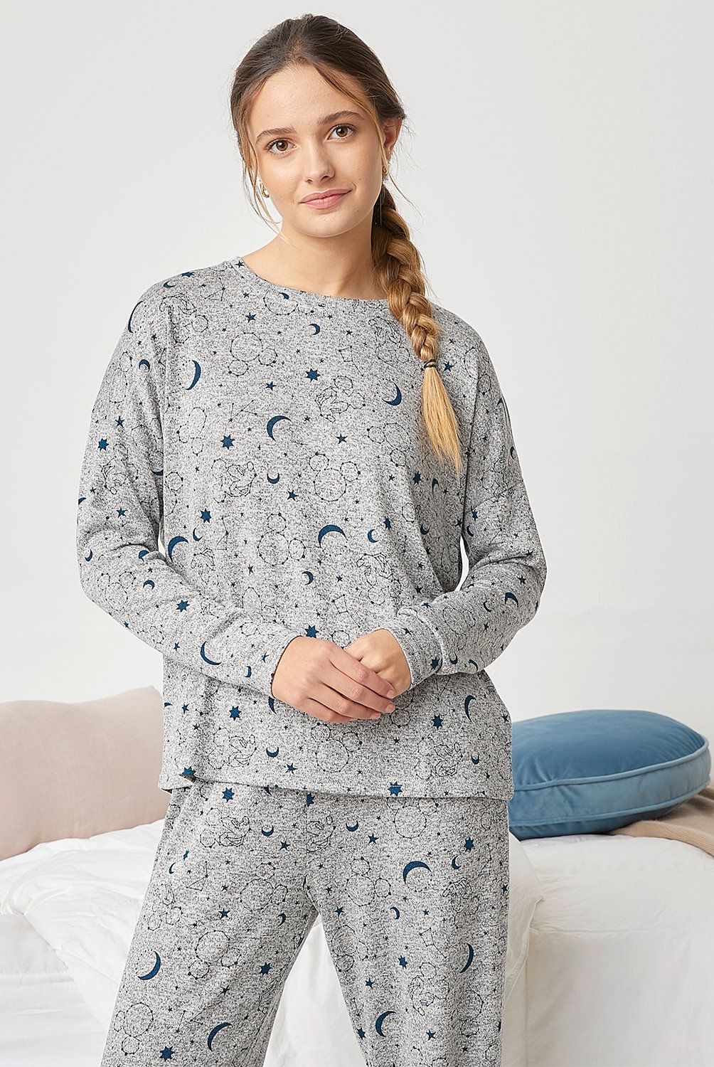 DISNEY - Conjunto Pijama Moletón Mujer Disney