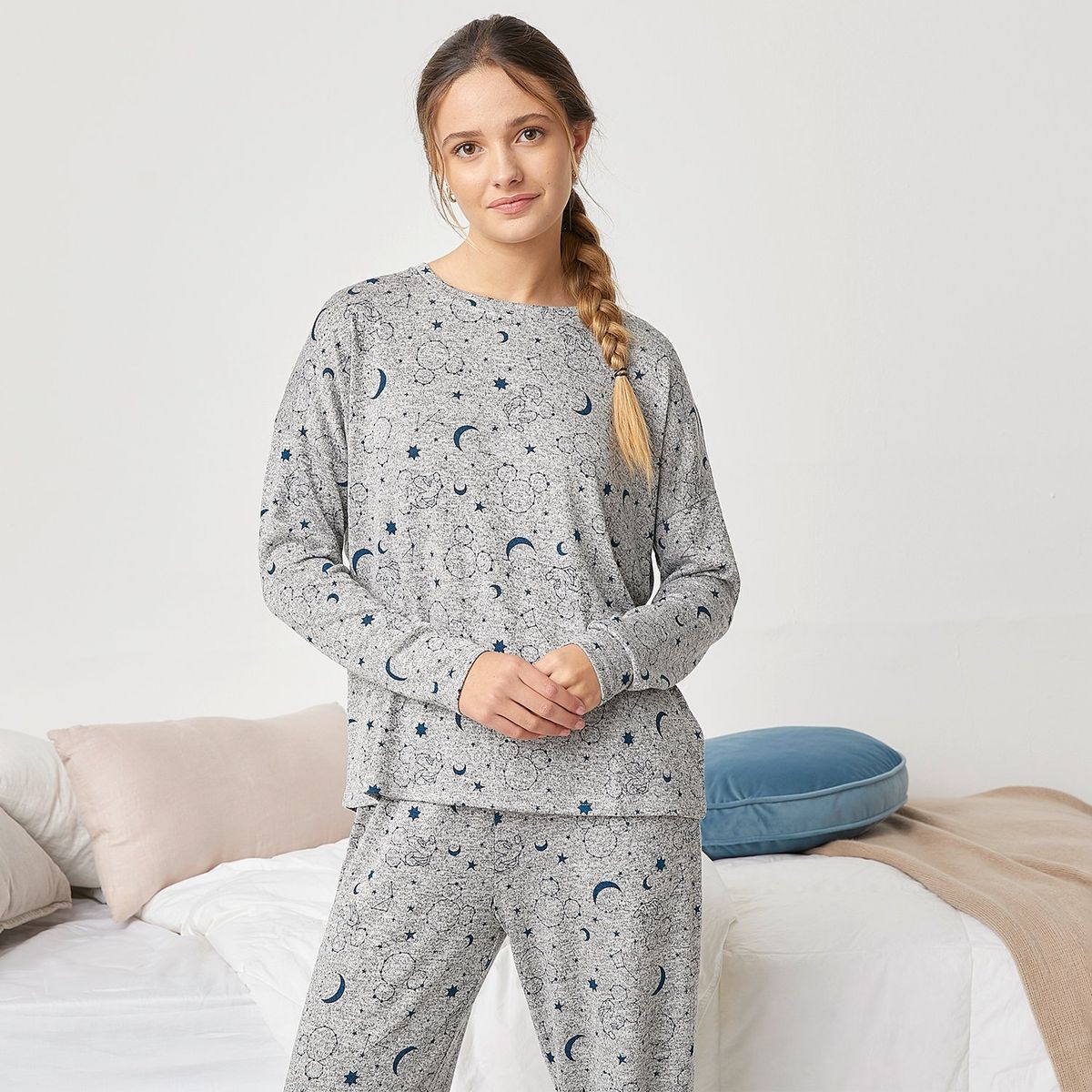 DISNEY - Conjunto Pijama Moletón Mujer Disney