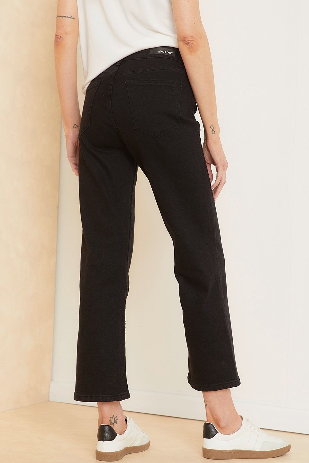 APOLOGY - Jeans Wide Leg Apology Mujer Tiro Alto Algodón