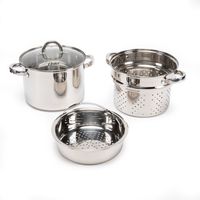 Olla De Pasta Con Tapa 6 Litros Acero Inoxidable Pasta Pot