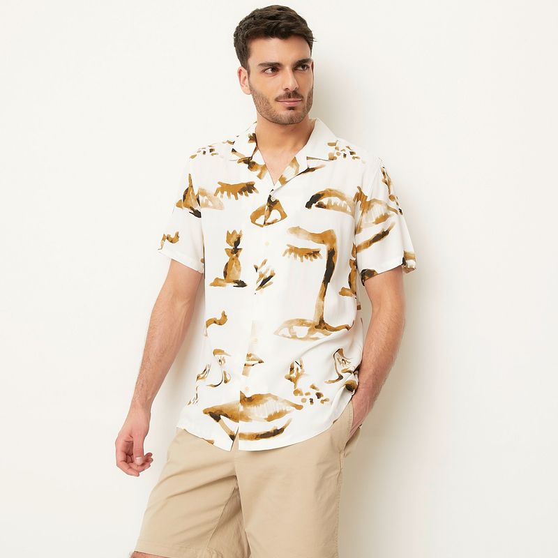 BASEMENT - Camisa Manga Corta Hombre Basement