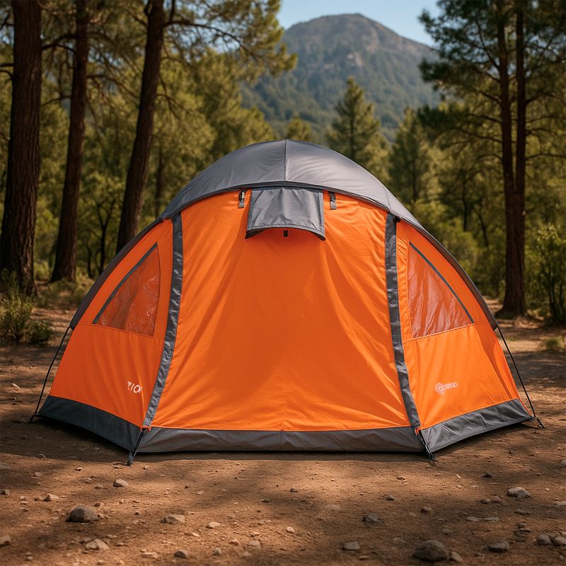 SCOOP - Carpa Zion Para 4 Personas Naranja Y Gris Scoop