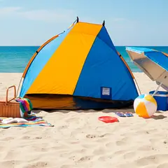 SCOOP - Carpa De Playa Para 2 Personas Naranja Y Azul