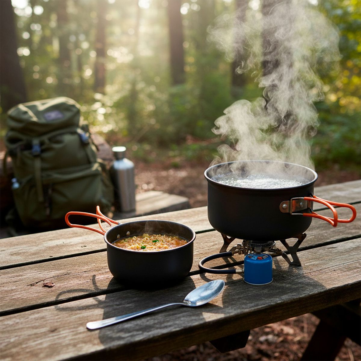 MOUNTAIN GEAR - Set de Ollas Camping Mountain Gear Aluminio 2 Piezas