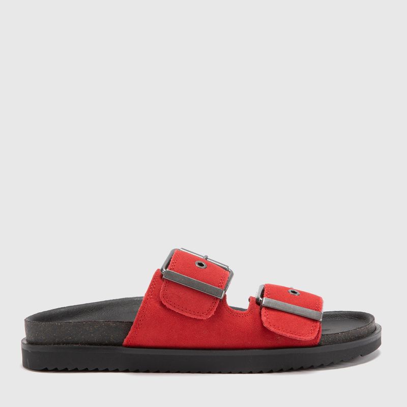 AMERICANINO - Sandalia Mujer Cuero Rojo Americanino