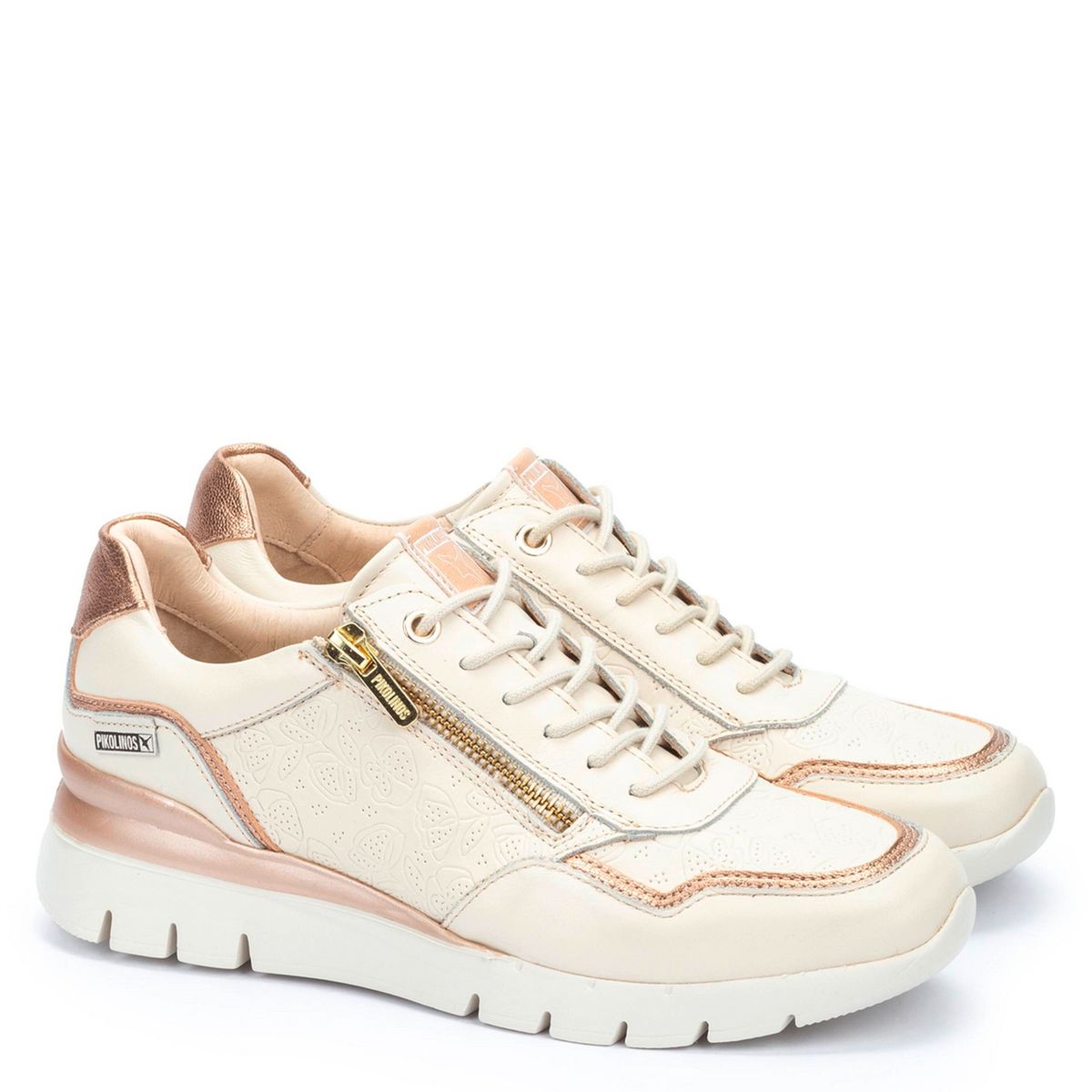 PIKOLINOS - Zapatilla Urbana Mujer Cuero Beige Pikolinos