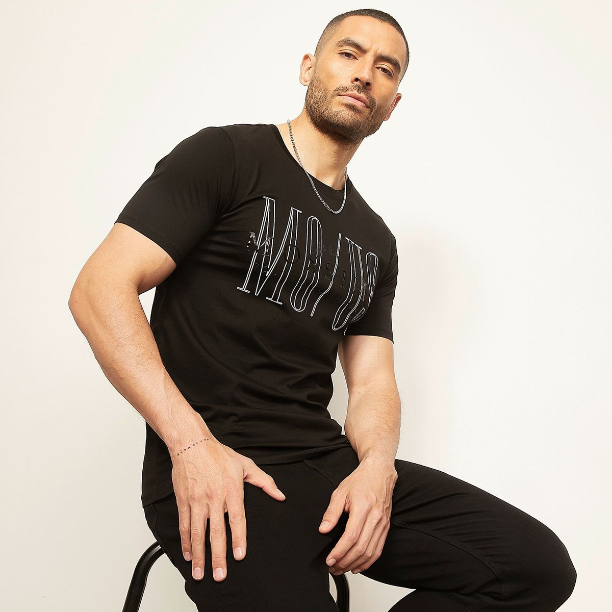 MOSSIMO - Polera Manga Corta Algodón  Slim Fit Hombre Mossimo