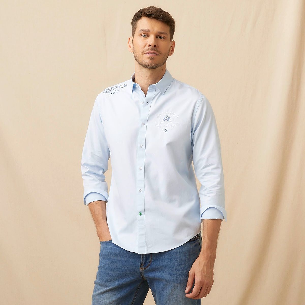 LA MARTINA - Camisa Manga Larga Hombre La Martina Slim Fit