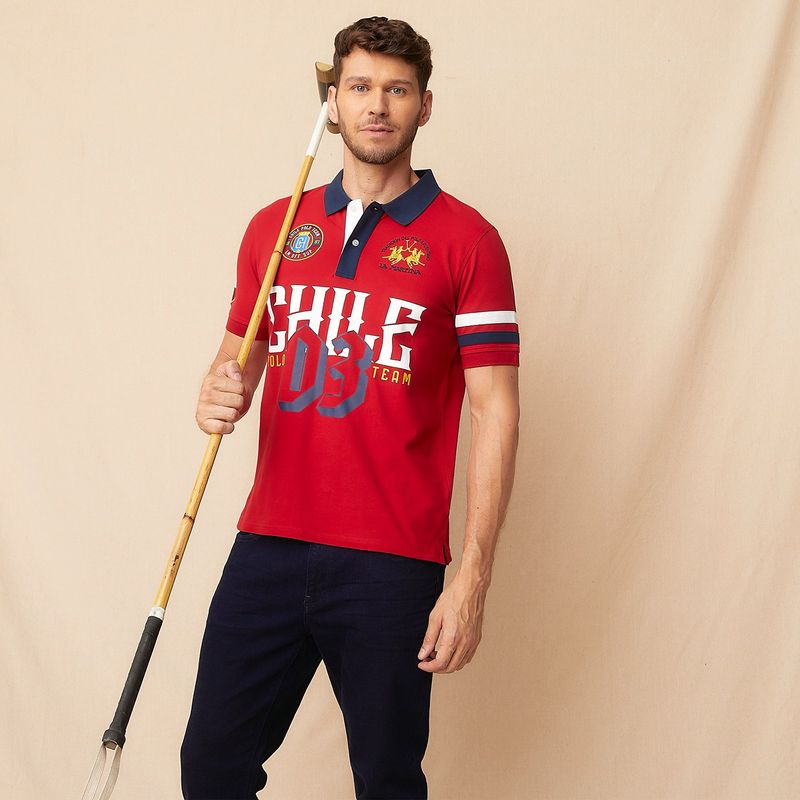 LA MARTINA - Polera Piqué Manga Corta Casual Hombre La Martina