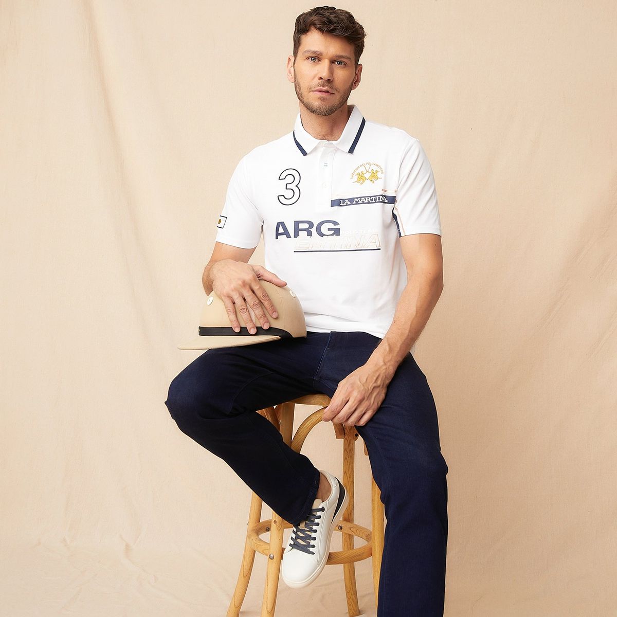 LA MARTINA - Polera Piqué Manga Corta Casual Hombre La Martina